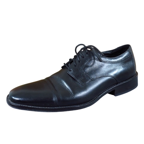 Johnston & Murphy Other - Johnston & Murphy J. Murphy Mens Cap Toe Derby Size 9M Formal Dress Shoe Black